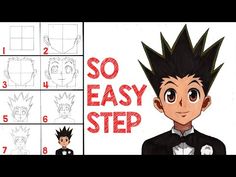 how to draw an anime boy with easy step by step instructions