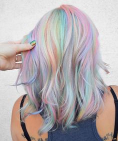 Holographic Hair, Rainbow Hair Color, Pinterest Images, Unicorn Hair, Colored Hair, Rainbow Hair