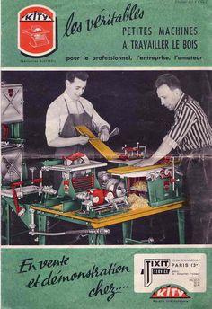 two men are working on a machine in an advertiser's brochure