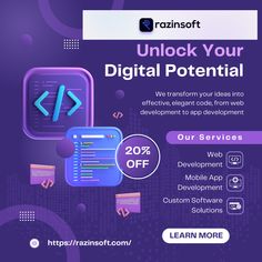 the back cover of an email postcard for digital potential, featuring icons and text