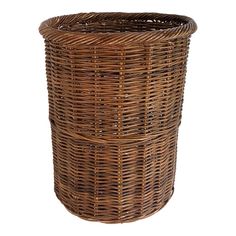 a wicker basket is shown on a white background for use as a vase or planter