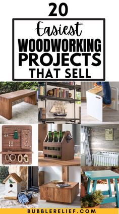 the 25 easy woodworking projects for beginners are featured in this article, which shows how