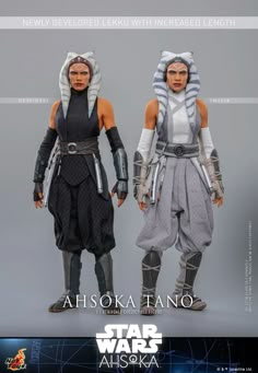 two star wars action figures are shown