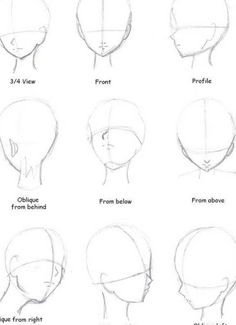 how to draw the head and shoulders in different ways with pictures on each side of the head