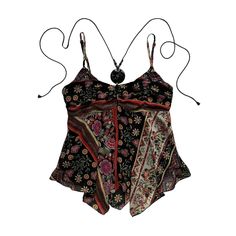 Cami Top Outfit, Floral Cami Top, Hippie Style Clothing, Floral Cami, Handkerchief Hem, Cami Top, Dorothy Perkins