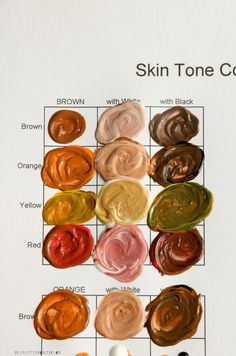 the different colors of skin tone are shown in this chart for each individual to see