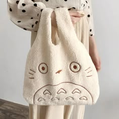 My Neighbor Totoro Tote Bag | Kawaii Pen Shop Totoro Bag, Fabric Handbags, Plush Bags, Handbag Outfit, Fabric Purses, My Neighbor Totoro, Tote Pattern, Hanging Bag, Casual Tote