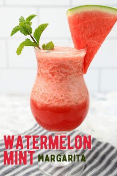 Watermelon Mint Margarita Watermelon Mint Margarita, Frozen Watermelon, Watermelon Margarita, Classic Margarita, Summer Day, The Pool, Hot Summer