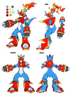 some type of cartoon character with different poses and abilities for each character in the video game