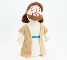 a star wars action figure with a brown robe and beard on it's head