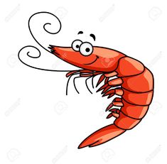 a cartoon shrimp with eyes and claws on it's body stock photo - 9579