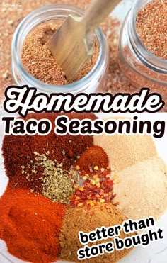 homemade taco seasoning recipe in a glass jar