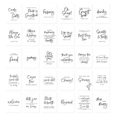 handwritten business cards with different font styles