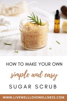 This is a great easy DIY sugar scrub recipe that keeps your body exfoliated without any harsh chemicals. Easy Sugar Scrub, Diy Sugar Scrub, Diy Sugar Scrub Recipe, Skincare Recipes, Save Planet, Cleaning Diy, Sugar Scrub Homemade, Love Wellness, Diy Lotion