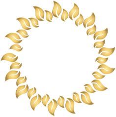 a circle made up of golden leaves