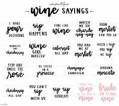 wine sayings for the bride and groom to use on their wedding day or special occasion