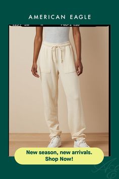 Soft, lightweight brushed fleece/Elastic drawstring waist/Front pockets/Elastic cuffs/These pants are Real Good: Made with the planet in mind & a promise to continue to do better.