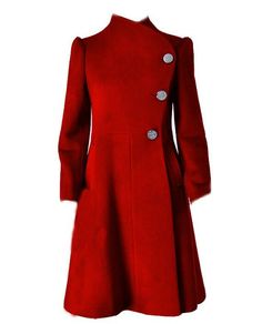 Long Winter Dresses, Black Wool Dress, Cute Coats, Long Winter Coats, Red Coat, Long Winter, Moda Vintage, Women Maxi, Cashmere Coat