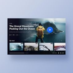 an image of a web page with the title'the unreall mountains breaking out the ocean '