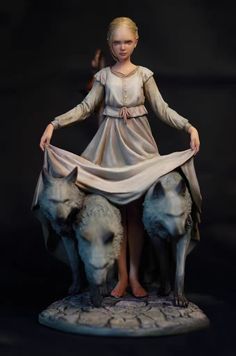 1/8 Resin Model Figure GK，Unassembled and unpainted kit Character Statue, Witch Diy, Figure Statue, 다크 판타지, Resin Model, Wolf Girl, Figurative Sculpture, Mini Paintings, Anime Figures