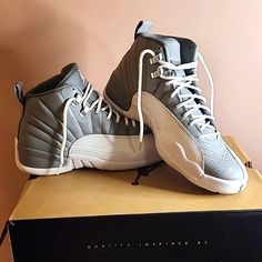 Two Tone Air Jordan 12 Retro Only Worn Once Jordan 12 Gray And White, Jordan Grey, Air Jordan 12, Air Jordan 12 Retro, Jordan 12 Retro, Jordan 12, Shoes Air, Jordans 12, Jordans For Men