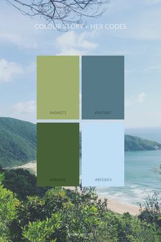 the color palette is green and blue