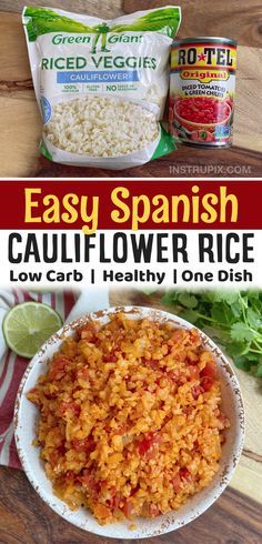 this easy spanish cauliflower rice recipe is the perfect side dish for any mexican meal