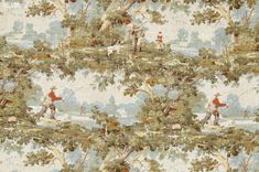 an image of a wallpaper with trees and people