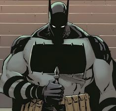 the batman is standing in front of some stairs and holding a bat with his right hand