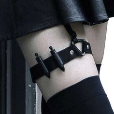 Drezden Goth Women's Punk Sexy Bullets Leg Rings Garter Leg Garter Outfit, Garter Outfit, Emo Clothing, Calf Leg, Legs Ring, Rave Style, Leg Garter, Punk Design, Gothic Looks