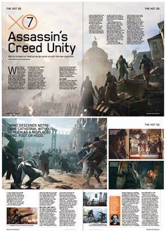 an article in the magazine about the game's main characters and their role as they play