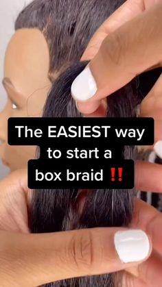 Box Braids Tutorial, Braids Styling, Ladies Hairstyles, Braids Tutorial, Braid Videos, Face Ideas, Homemade Hair