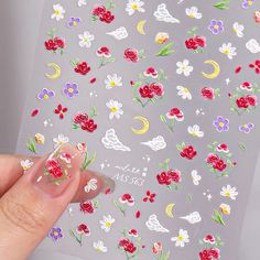 ♥ 1 sticker ♥ Size: 8*10.3cm ♥ 3D embossed flower & moon ♥ 2 designs, choose from option ♥ 2024 spring new in How to use: 1. Apply a base coat and nail polish.  2. Place the stickers on your nails 3. Smoothen the stickers to avoid bubbles 4. Apply a transparent coating * IMPORTANT  Our processing time is 1-2 business days. The standard shipping is untracked and posted in envelope via the Hong Kong Post. We believe it is the most cost-efficient option among all. Etsy defaults "pre-transit" status Nails With Flower Stickers, Star Nails Sticker, Flower Sticker Nail Design, 5d Nail Art Stickers, Nail Flower Stickers, Diamond Nail Art, 3d Flower Nails, Nail Stickers Decals, Floral Nail Art