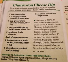 a close up of a menu with instructions for cheese dips and other toppings