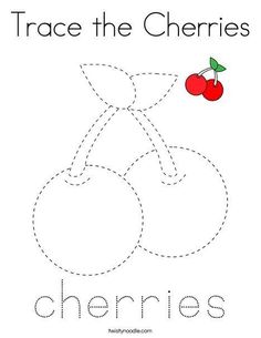 trace the cherries worksheet