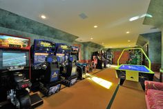 a room filled with arcade machines and video games