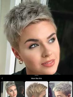 Short Fade Haircut For Women, Spiky Pixie Haircut, Funky Pixie Cut, Pixie Short Hair, Fine Hair Pixie Cut, Short Pixie Hair, Short Cropped Hair, Hair Ideas Short