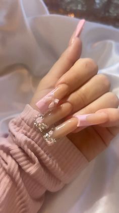 French Nails, Pink Nails, Cute Nails, Nail Designs, Pastel, Pink