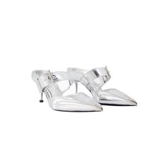 These Leather, High-Heeled Mules From Mcqueen Are Imbued With The Label's Romantic Yet Edgy Style. Wear Yours With A Long Dress Or Wide-Legged Trousers. Heel Height: Heel Height: 6.5 Cm Cm. Colour : Mtallis - Silver/Silver. Main Material: Polyamide. Sole: Rubber. Closure: Slip On. Toe Shape: Pointed. Fit: True To Size - Sizing European. Alexander Mcqueen Shoes, Edgy Style, Women Men Shoes, Leather Mules, Metallic Leather, Grey Leather, Edgy Fashion, Flat Shoes, On Shoes