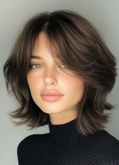 Chin Length Layered Bob With Curtain Bangs, Short Shag Bob With Curtain Bangs, Layered Bob Haircut With Curtain Bangs, Short Layers Curtain Bangs Short Hair, Short Hair With Layers Curtain Bangs, Voluminous Layered Hair With Curtain Bangs, Long Bob Haircuts Curtain Bangs, Bob With Side Curtain Bangs, Short Layered Haircuts With Curtain Bang