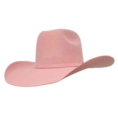 Get ready to make a statement that speaks volumes about your style, sophistication, and love for authentic American fashion! This Cashmere Wool Blend Cowboy Hat is a timeless blend of luxury and Western style! And did we mention the lifetime quality warranty? Material: Cashmere Wool Blend Brim size: 4-1/4" Crown size: 5" Sweatband embossed Color: Pink A shipping charge of $16.00 covers the special packaging and freight to ensure safe arrival of your cowboy hat. Colored Cowboy Hats, Classic Pink Hat With Curved Brim, Fitted Pink Hat With Flat Brim, Pink Fitted Flat Brim Hat, Classic Pink Wide Brim Hat, Elegant Fitted Top Hat For Rodeo, Classic Adjustable Pink Hat, Fitted Pink Hat For Rodeo, Pink Fitted Hat For Rodeo