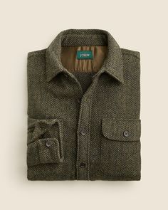 Shop  for the Brushed wool overshirt for men. Find the best selection of men mens-categories-clothing-coats-and-jackets-shirt-jacket available in-stores and on line. Swag Clothes, Wool Overshirt, Tall Men Fashion, Wool Jacket Men, Suit Guide, Harris Tweed Jacket, Grandpa Style, Winter Tree, Fashion Man