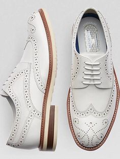 White Dress Shoes Men, Mens Wearhouse, White Dress Shoes, Brogue Shoes, Formal Shoes For Men, Leather Shoes Men, Mens Fashion Shoes, Stylish Shoes, Formal Shoes