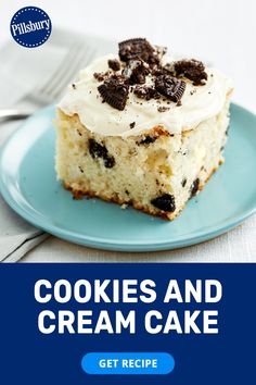 Cookies and Cream Cake Betty Crocker Cake, Betty Crocker Recipes, Whipped Frosting, Dessert Spread, Chocolate Sandwich Cookies, Cookies N Cream Cookies, Oreo Cookie, Oreo Cake