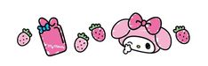 an image of hello kitty with strawberries on her head