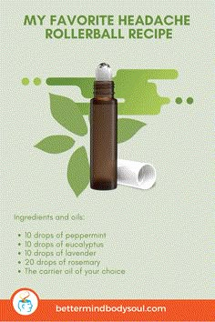 Migraine Roller Blend, Migraine Essential Oil Blend Roller, Essential Oil For Migraine Headaches, Headache Roller Blend, Headache Oil Roller Blend, Doterra Oils For Migraines, Homemade Migraine Remedies, Diy Headache Roller, Essential Oil Recipe For Migraines