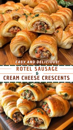 Easy & Delicious Rotel Sausage & Cream Cheese Crescents Italian Sausage Crescent Roll Recipes, Sausage Cream Cheese Rotel Crescents, Croissant Sausage Cream Cheese, Rotel Sausage And Cream Cheese Crescent Rolls, Sausage Cream Cheese Rotel Crescent Rolls, Hotel Sausage And Cream Cheese Crescents, Sausage Rotel Crescent Rolls, Rotel Sausage Cream Cheese Crescents, Easy Dinner Recipes With Crescent Rolls