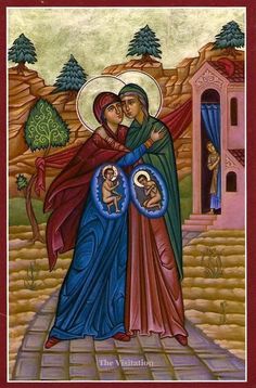 an icon depicting the mother and child