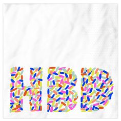 the word hope is made up of colorful sprinkles on white paper with polka dots