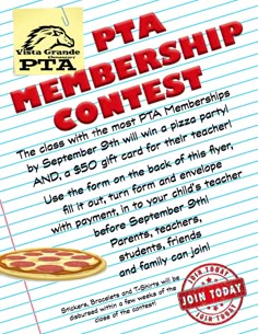 a flyer for a pizza contest with an image of a pepperoni pizza on it